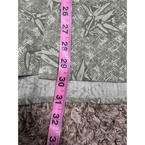 Vtg Columbia Button Front Shirt Men's Medium Silk Green Hawaiian Palm Leaves 90s - Picture 15 of 16